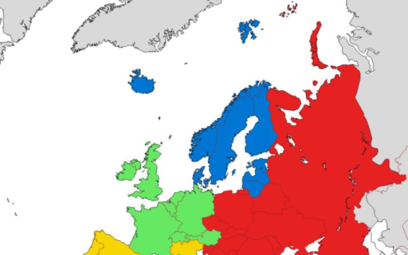 Δορυφορικός χάρτης της Ευρώπης